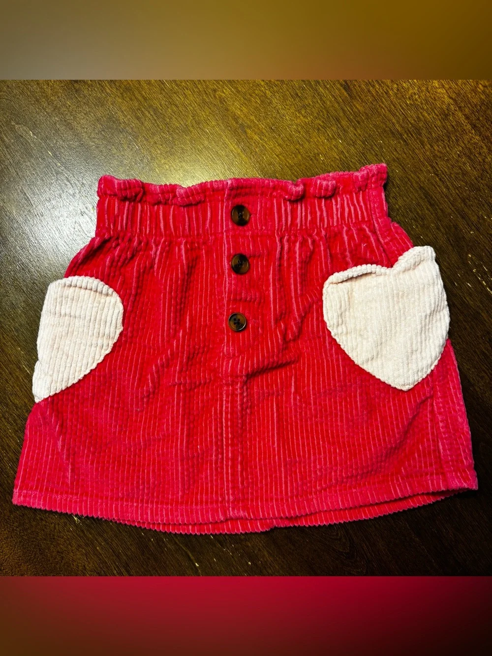 Old Navy Corduroy Heart Pocket Skirt